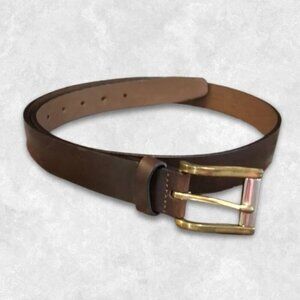 Elisabeth by Liz Claiborne Belt Genuine Bonded Leather Gold & Silver Buckle W L